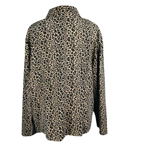 Vtg Leopard Print Blazer Lightweight Fully Lined Jacket Women’s Sz 24W Button Up - Picture 6 of 15